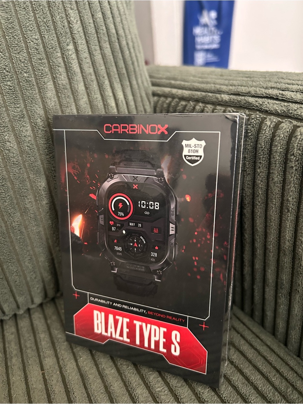 Carbinox Blaze Type S Smartwatch - Black with Red Accents